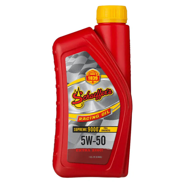 Schaeffer's 9001-012-1 Supreme 9000™ Full Synthetic Racing 5W-50 Oil (Quart)