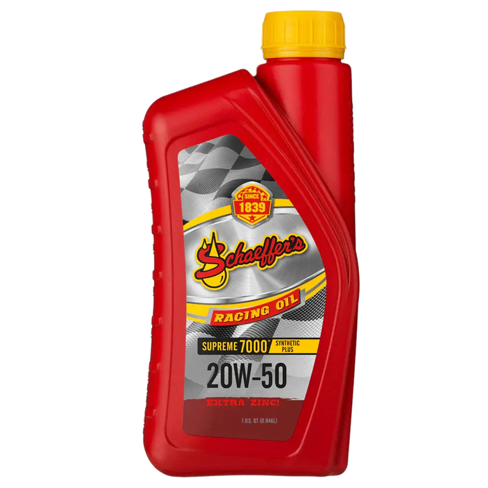 Schaeffer's 0705-012-1 Supreme 7000™ Synthetic Plus Racing Oil 20W-50 Oil (Quart)