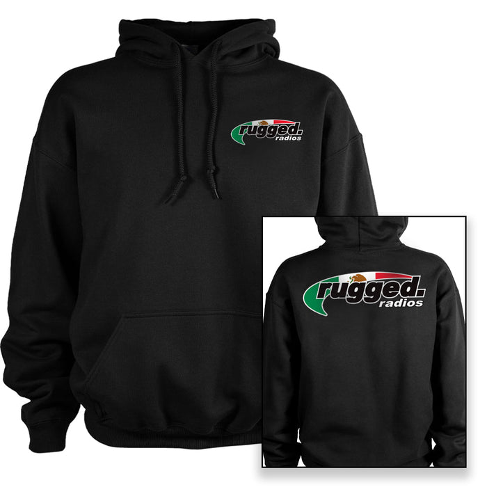 Rugged Radios HOODIE-MXFLAG-XXXXL Rugged Radios MEXICAN FLAG Pullover Hoodie - Black - XXXXL