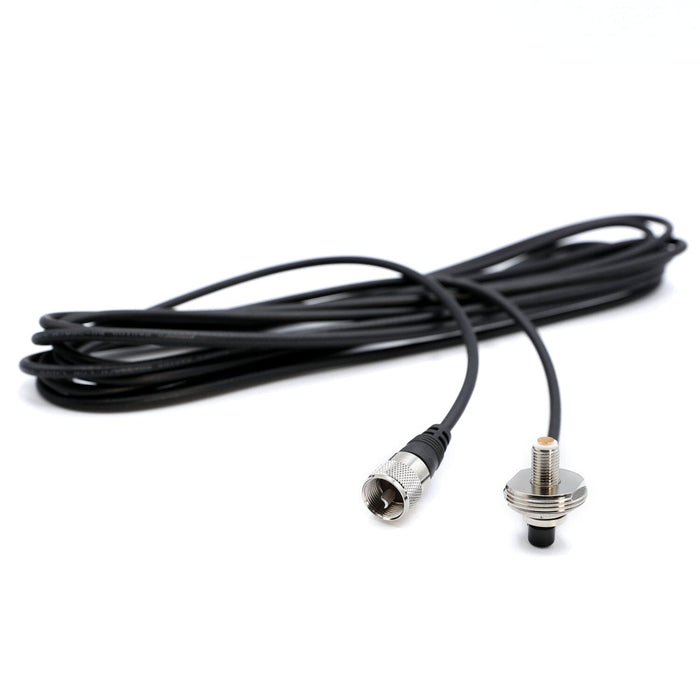 Rugged Radios NMO-TM-U 17 Ft Antenna Coax Cable with 3/8  NMO (TM) Thick Mount