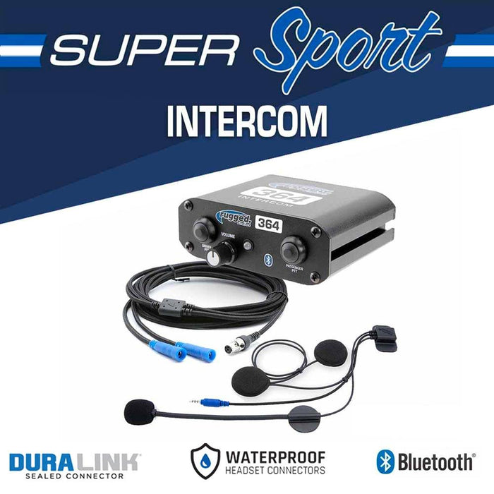 Rugged Radios 364-SS-2PHK 2 Person - 364 Super Sport - Communication Intercom System with Helmet Kits