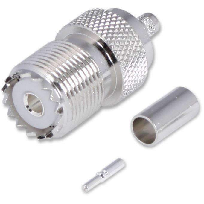 Rugged Radios UHF-CONN-F Crimp On Female UHF Antenna Connector