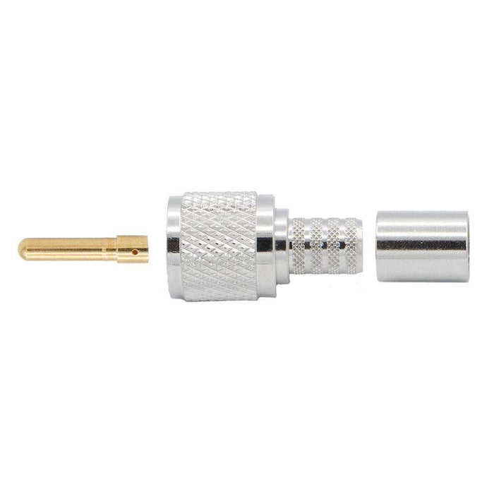 Rugged Radios UHF-CONN-M-LMR400 Crimp-on Male PL-259 UHF Connector for Rugged LMR400-UF - RG8 Cable