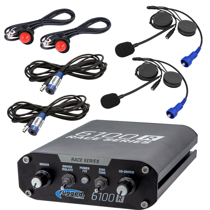 Rugged Radios 6100-2P-HK-DSP-INSTALL RACE INTERCOM KIT - RRP6100 RACE SERIES Intercom with Helmet Kits - Yes - Install DSP Chips