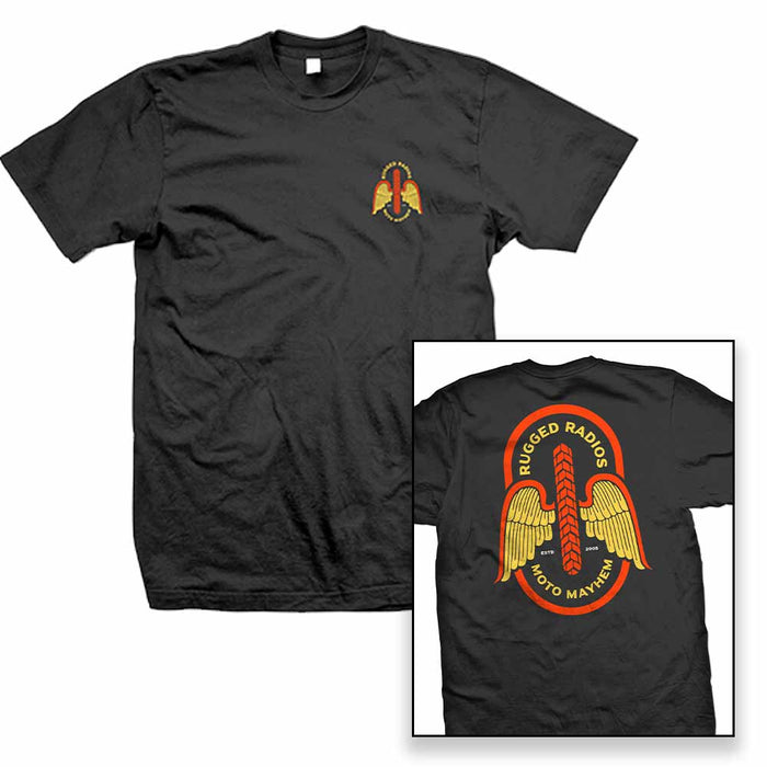 Rugged Radios MS-MOTO-BLK-MD Rugged Radios MOTO MAYHEM T-Shirt - Black - MD