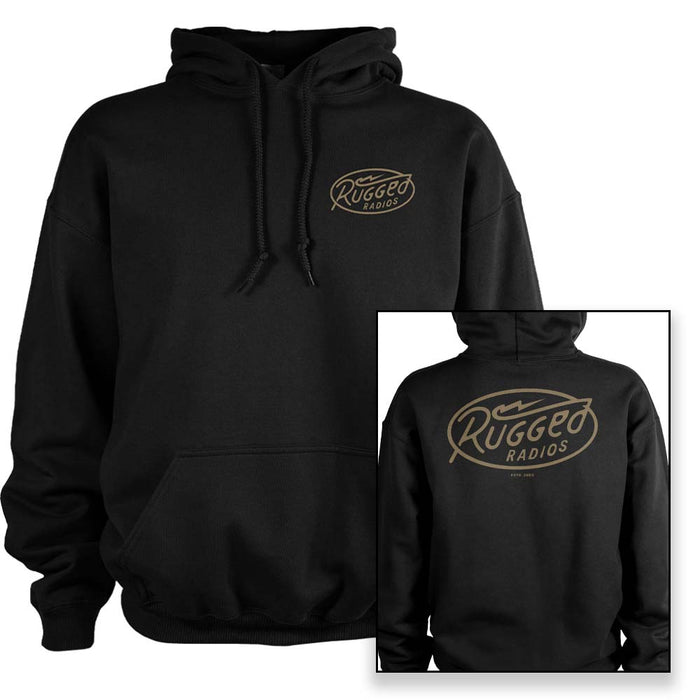 Rugged Radios HOODIE-BOLT-XL Rugged Radios BOLT Pullover Hoodie - Black - Extra Large
