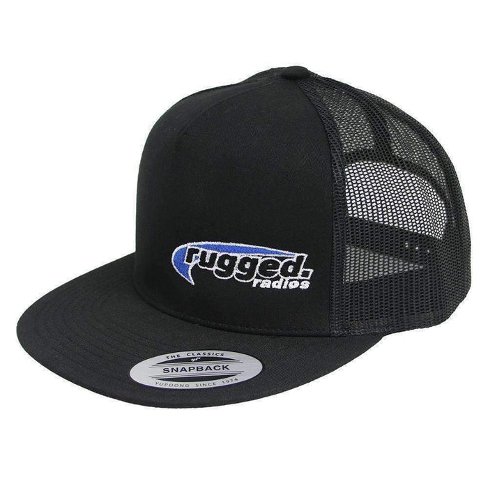 Rugged Radios HAT-S2-FB-BLK Rugged Radios Flat Bill Snapback Hat - Black