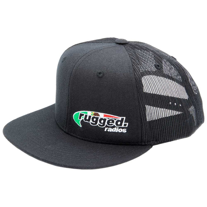 Rugged Radios HAT-S2-FB-BLK/MEX Rugged Radios MEXICAN FLAG Flat Bill Snapback Hat - Black