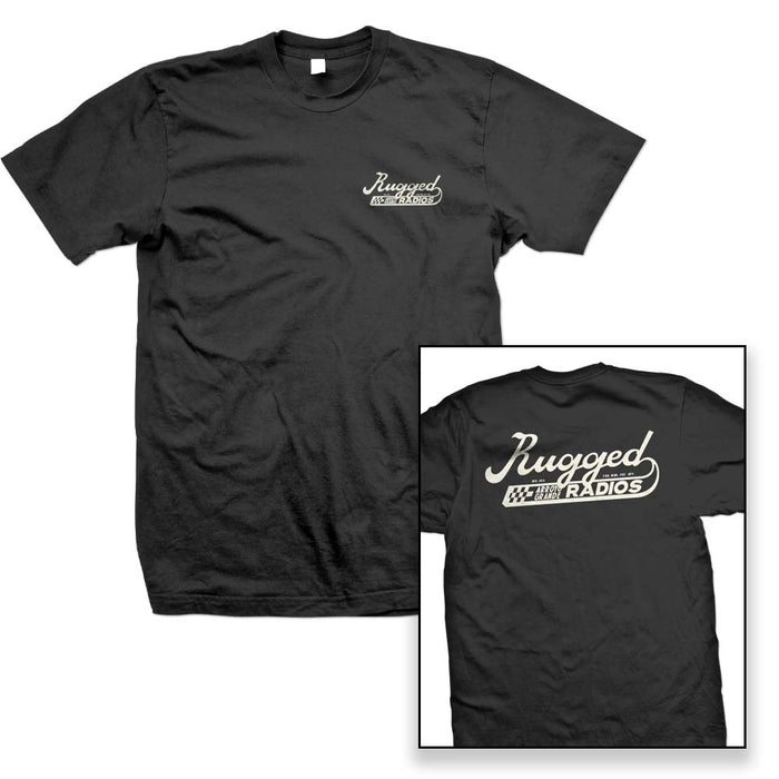 Rugged Radios MS-SCRIPT-BLK-XXL Rugged Radios SCRIPT T-Shirt - Black - XXL