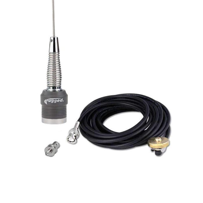 Rugged Radios EXT-ANT-KIT-VHF-MOT VHF External Antenna Kit for Handheld Radios (VHF 144 - 174 MHz) - Motorola BNC Adapter